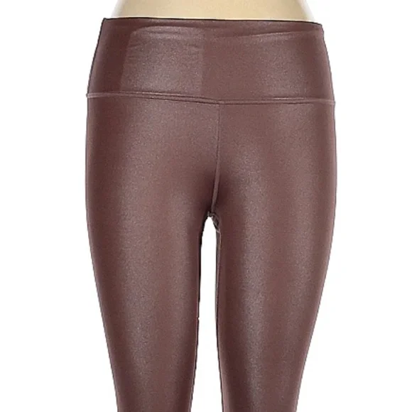 Brown shiny leggings online